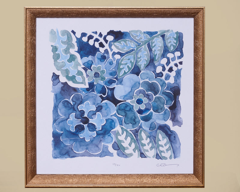 Framed Art Indigo Ornament IV 13743