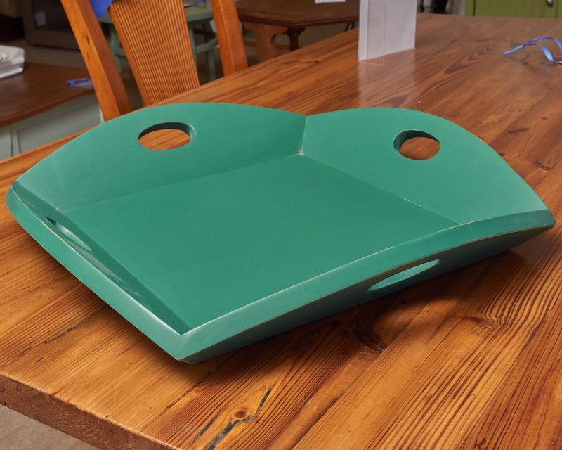 Homestead 4 Handle Square Serving Tray in Green