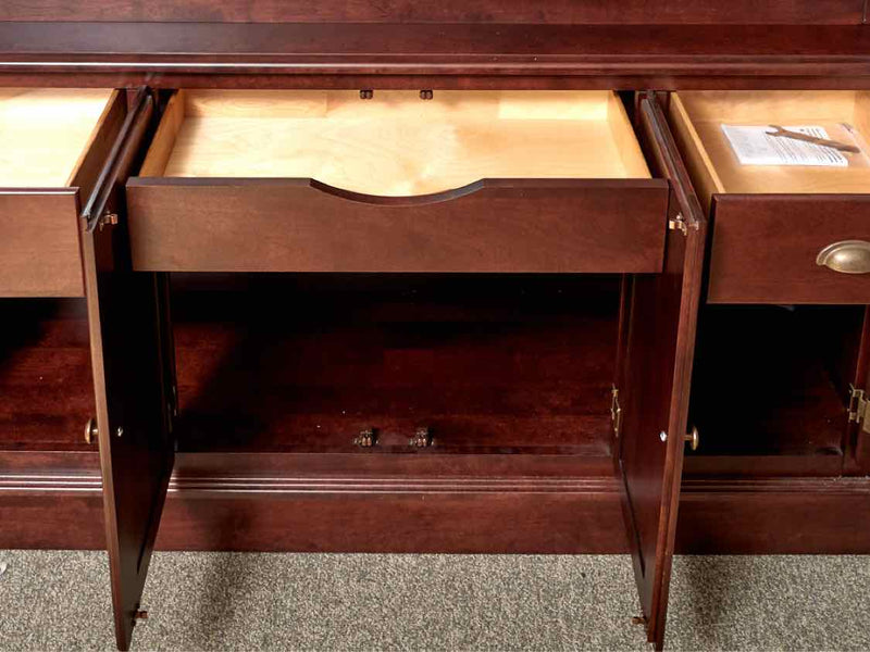 Canadel Cutomizable Hutch & Buffet in Dark Cherry