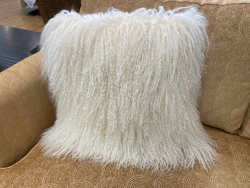 Ivory Shag Accent Pillow