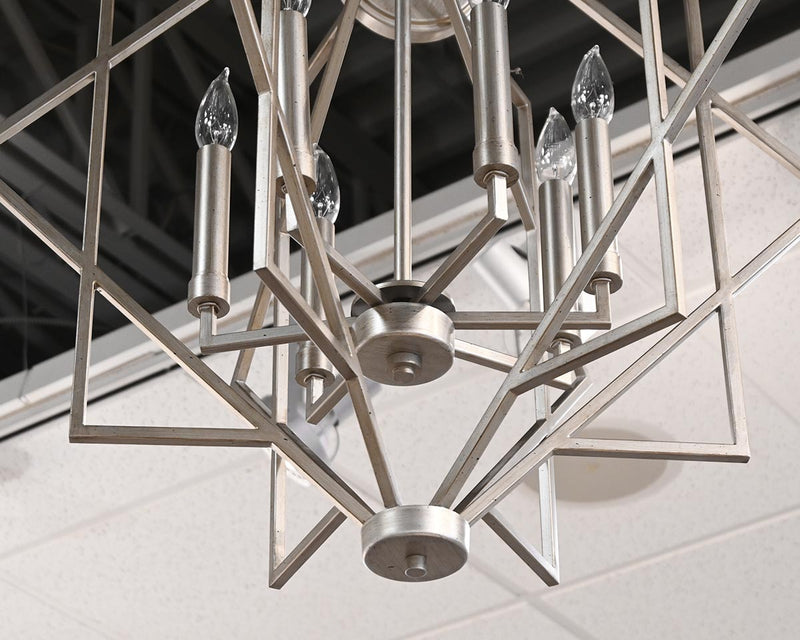 'Alder& Ore. 'Atlas' Satin Chrome 6 Light  Chandelier