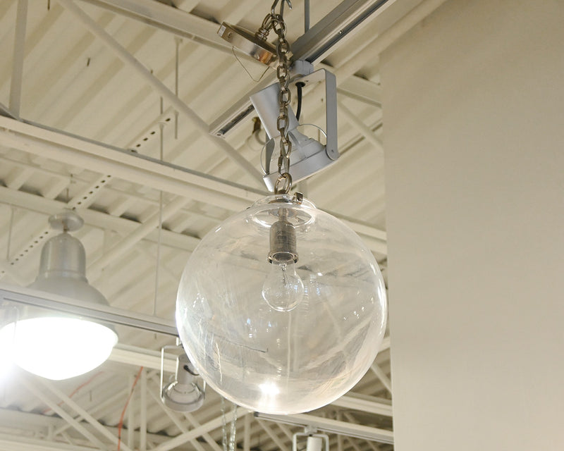 Visual Comfort "Katie" Globe Pendant in Polished Nickel Hardware