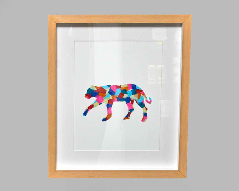 Framed hand painting: Mosaic Animals: 4/4